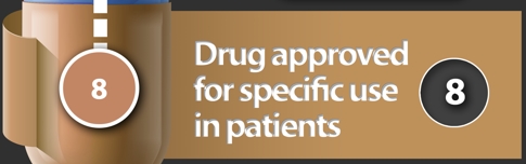 8. Drug approved for specific use in patients